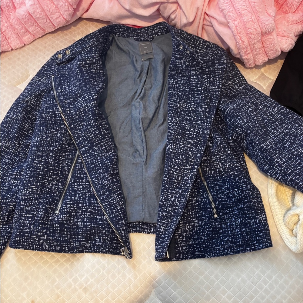 Women's Blue Tweed Jacket